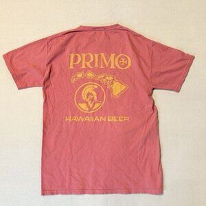 Primo Beer Hawaii T shirt Medium NWT Retro Style Red Men's Hawaiian Beer Brand